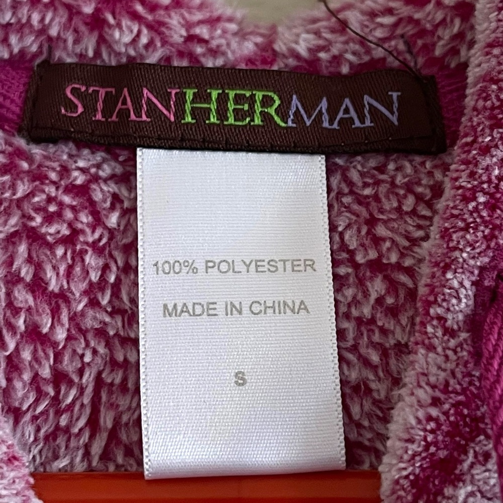 Y2K STANHERMAN purple/pink & white fleece hoodie - Picture 7 of 13